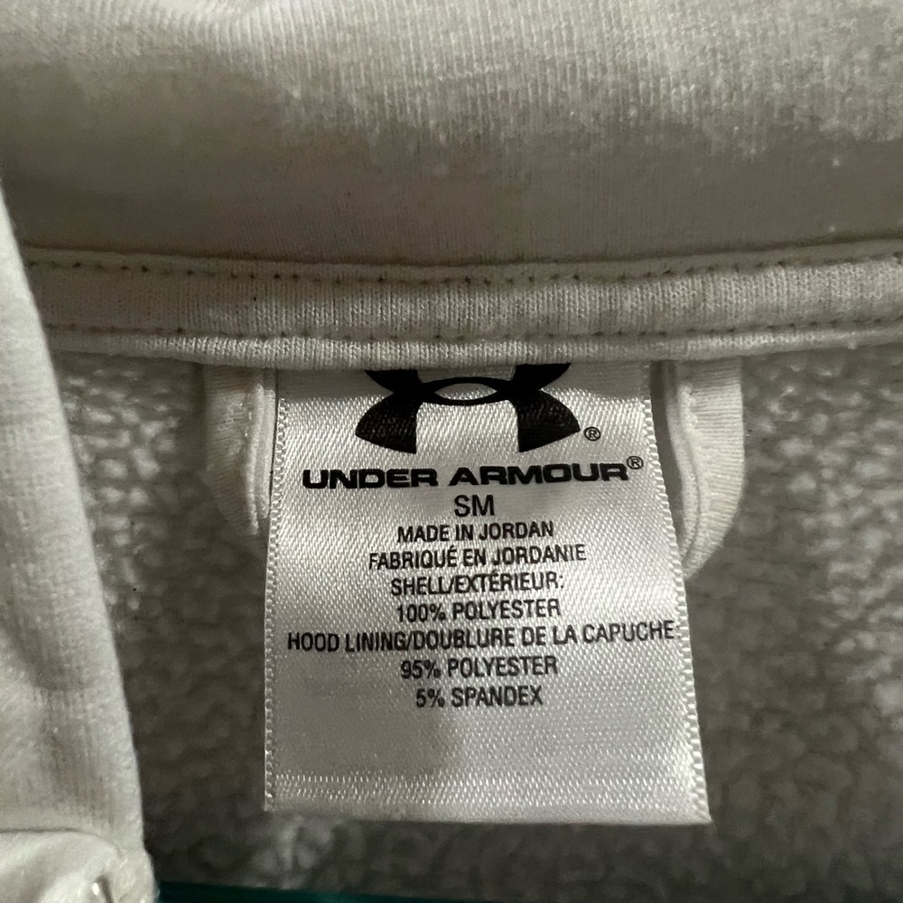 Under Armour Breast Cancer Awareness White Full Zip Hoodie Women’s Small - Picture 4 of 5
